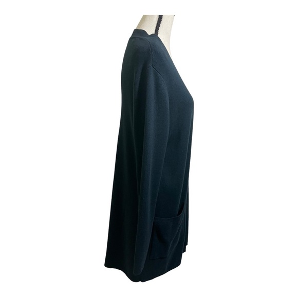 J.Jill womens open front ribbed cardigan. Pockets long. Viscose rayon. Small - Picture 6 of 13